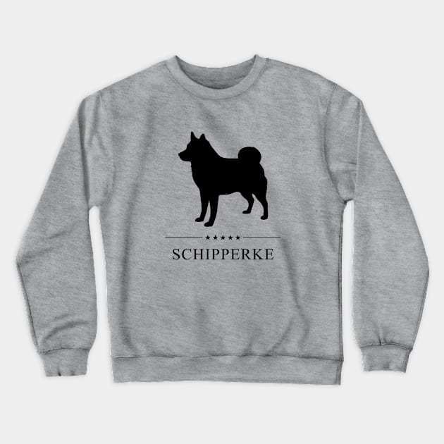 Schipperke Black Silhouette Crewneck Sweatshirt by millersye